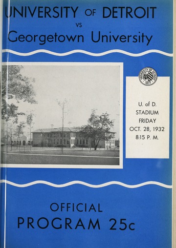 University of Detroit Football Collection: University of Detroit vs. Georgetown University Program