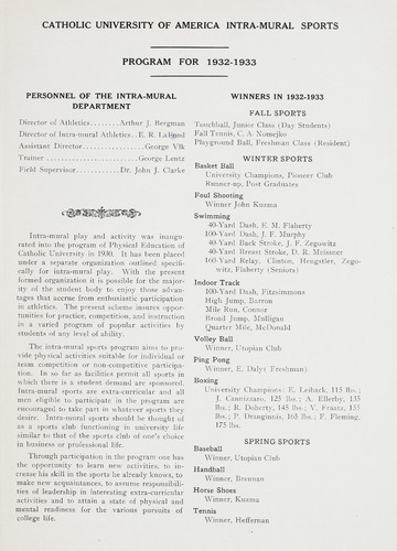 University of Detroit vs. Catholic University of America Program