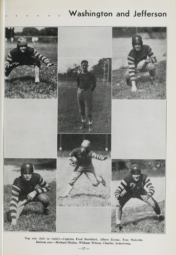 University of Detroit Football Collection: University of Detroit vs. Washington and Jefferson Program