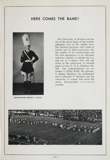 University of Detroit Football Collection: University of Detroit vs. Washington State Program