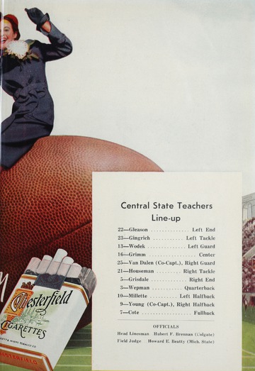 University of Detroit Football Collection: University of Detroit vs. Central State Teachers Program