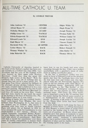University of Detroit Football Collection: University of Detroit vs. Catholic University Program