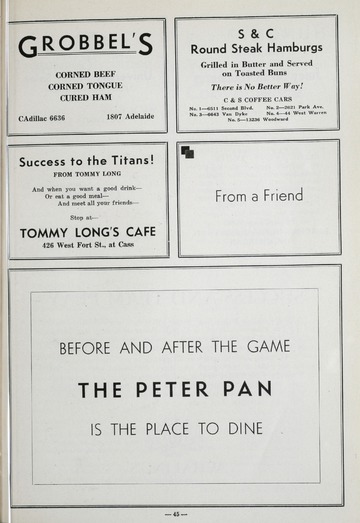 University of Detroit Football Collection: University of Detroit vs. Catholic University Program