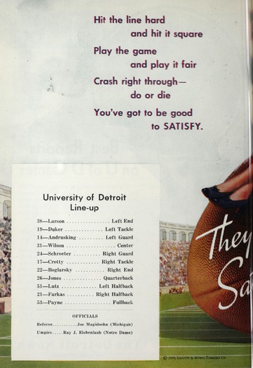University of Detroit vs. Villanova College Program