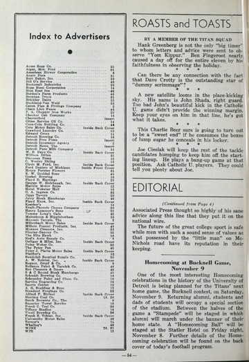 University of Detroit vs. Villanova College Program