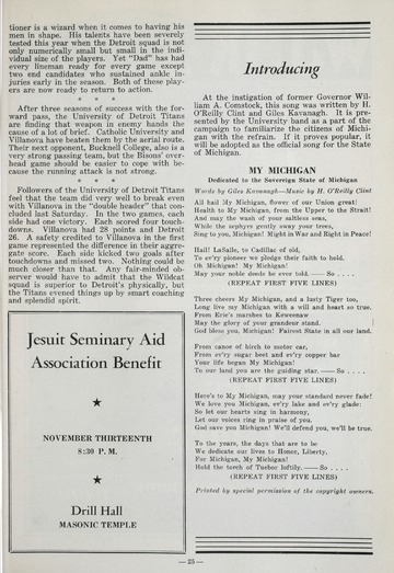 University of Detroit Football Collection: University of Detroit vs. Bucknell University Program