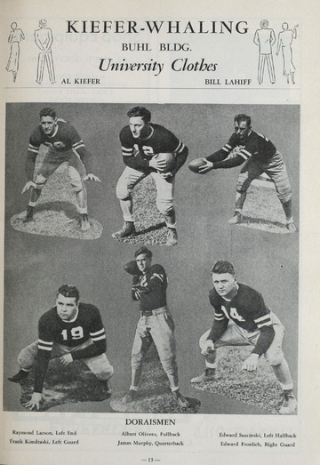 University of Detroit Football Collection: University of Detroit vs. Hillsdale Program