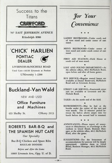 University of Detroit vs. Texas Tech Program