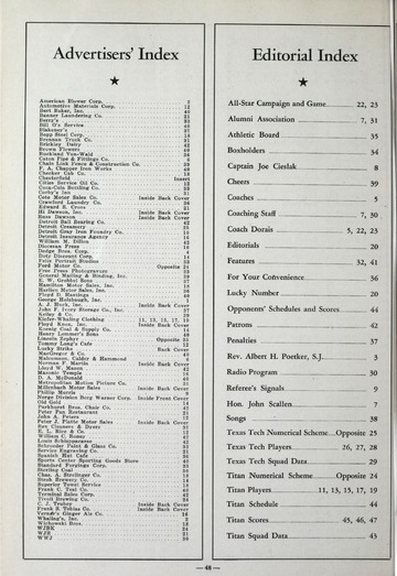University of Detroit vs. Texas Tech Program