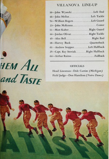 University of Detroit vs. Villanova Program