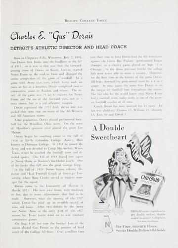 University of Detroit vs. Boston College Program