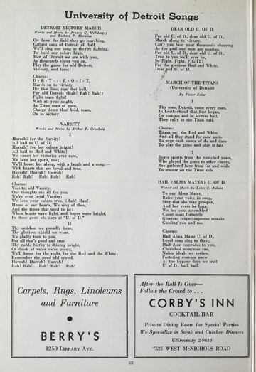 University of Detroit Football Collection: University of Detroit vs. Central State Teachers Program