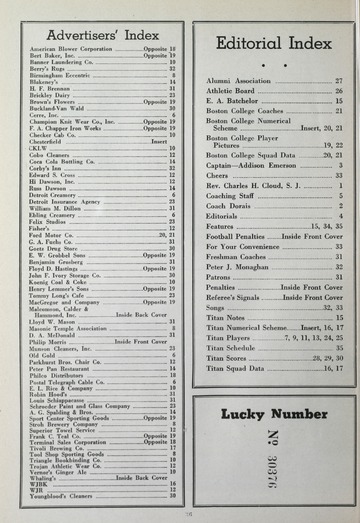 University of Detroit vs. Boston College Program