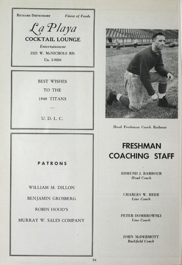 University of Detroit Football Collection: University of Detroit vs. Texas Christian University Program