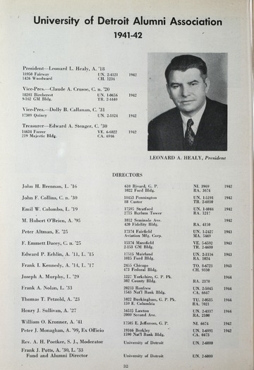 University of Detroit Football Collection: University of Detroit vs. Wayne University Program