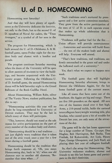University of Detroit vs. Arkansas University Program