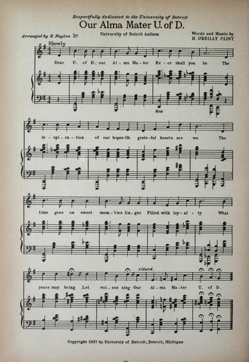 University of Detroit vs. Oklahoma Program