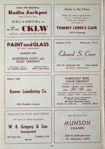 University of Detroit vs. St. Louis University Program