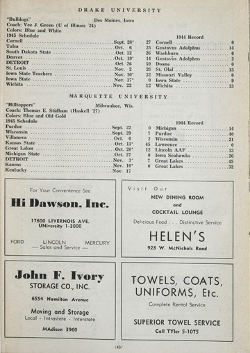 University of Detroit vs. Wayne University Program