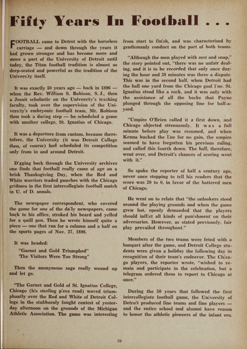 University of Detroit Football Collection: University of Detroit vs. Wayne University Program