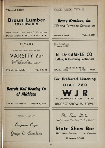 University of Detroit vs.  University of Scranton Program