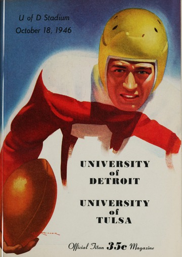 University of Detroit Football Collection: University of Detroit vs. University of Tulsa Program