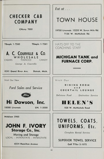 University of Detroit Football Collection: University of Detroit vs. Drake University Program