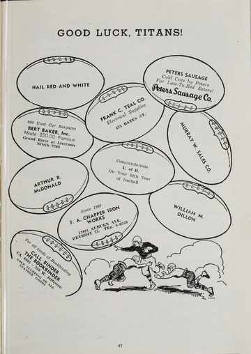 University of Detroit Football Collection: University of Detroit vs. Marquette University Program