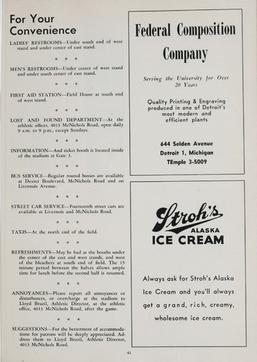 University of Detroit vs. Central Michigan Program