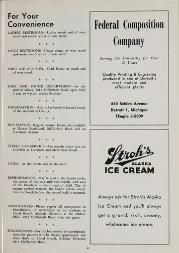 University of Detroit vs. Oklahoma Program