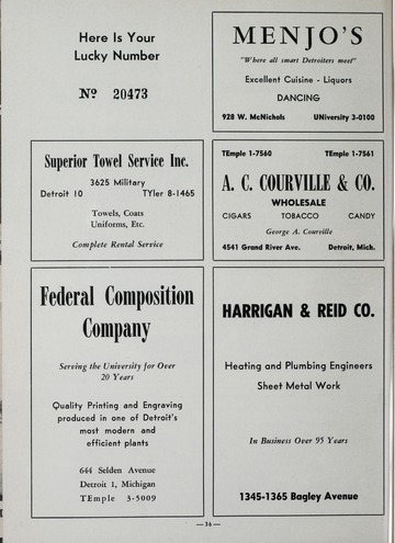 University of Detroit vs. Villanova Program