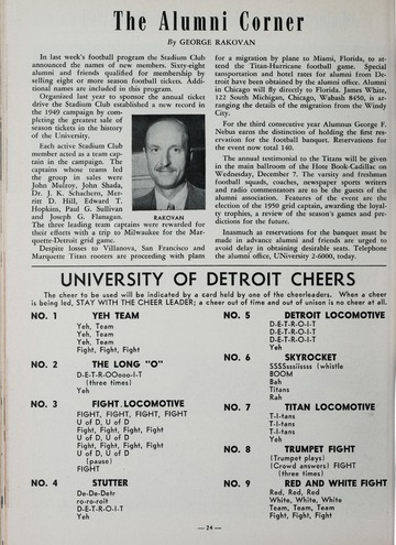 University of Detroit vs. Oklahoma Program