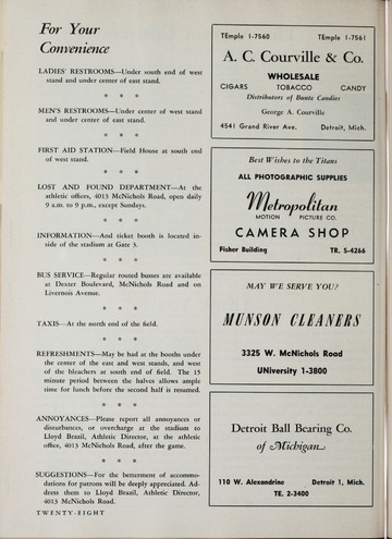 University of Detroit vs. Wichita Program