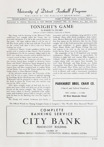 University of Detroit vs. Oklahoma AM