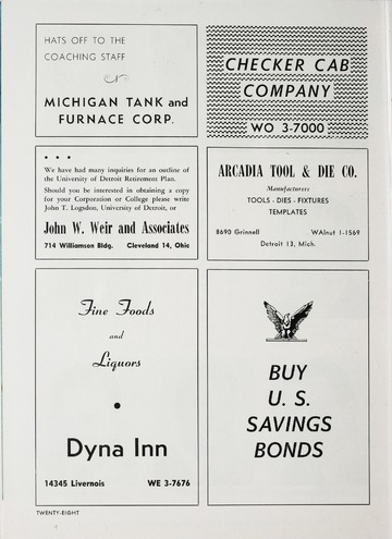 University of Detroit vs. Villanova Program