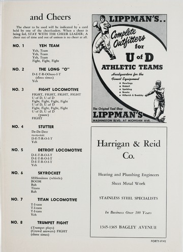 University of Detroit vs. Villanova Program