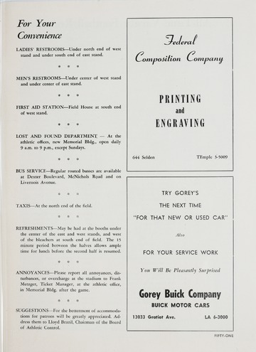 University of Detroit vs. Villanova Program