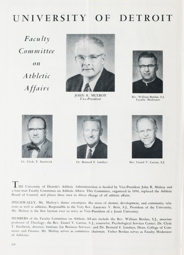 University of Detroit vs. Villanova Program