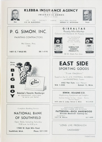 University of Detroit vs. Villanova Program