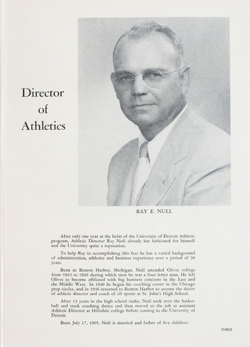 University of Detroit vs. Oklahoma A&M Program
