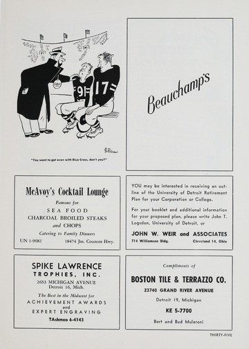 University of Detroit vs. University of Tulsa Program