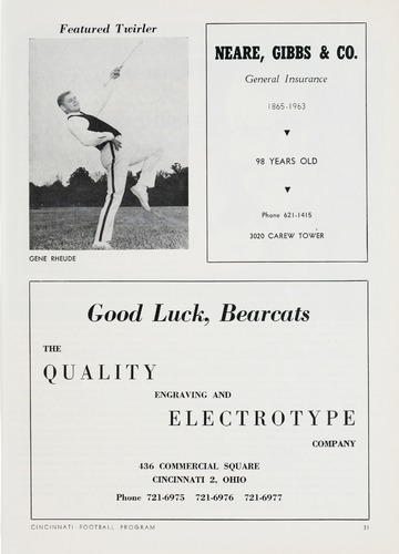 University of Detroit vs. University of Cincinnati Program