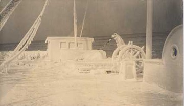 Ann Arbor No. 4 - February 13,1923 - The vessel's worst wreck came just outside of Frankfort harbor - ship struck bottom, rail cars broke loose and the vessel sank next to the south pier. No lives were lost.