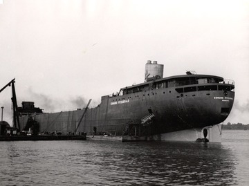 Edmund Fitzgerald - Stern view fitting out at River Rouge.