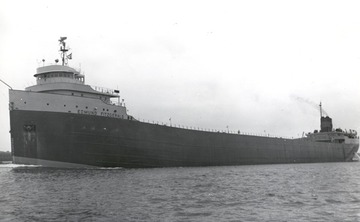 Edmund Fitzgerald - Port side bow view, underway, 1960s.