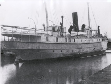 Fr. Edward J. Dowling, S.J. Marine Historical Collection: Miss Mudhen II - preparing for conversion to a dredge