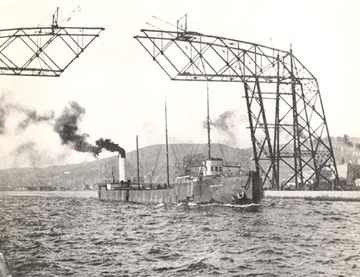 Zenith City - leaving Duluth passing under partially finished Minnesota Point bridge