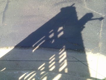 Triangular Shadow with X. Detroit, July 2015 