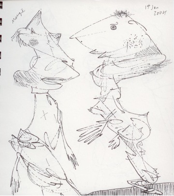 Drawn while Standing Up