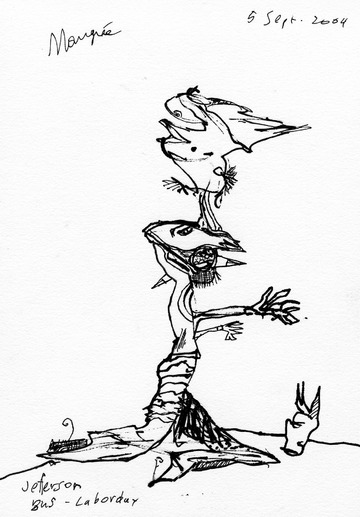 Labor Day Bus Drawing